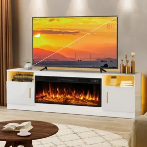 LED Lemberi Fireplace TV Stand