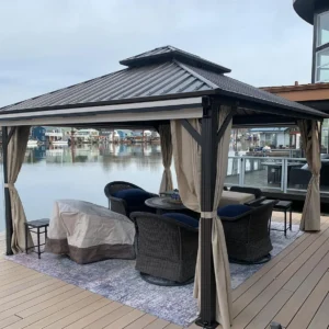 Gazebo Galvanized Steel Double Roof