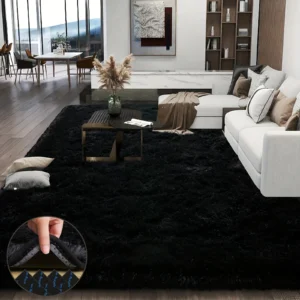 Large plush decorative rug